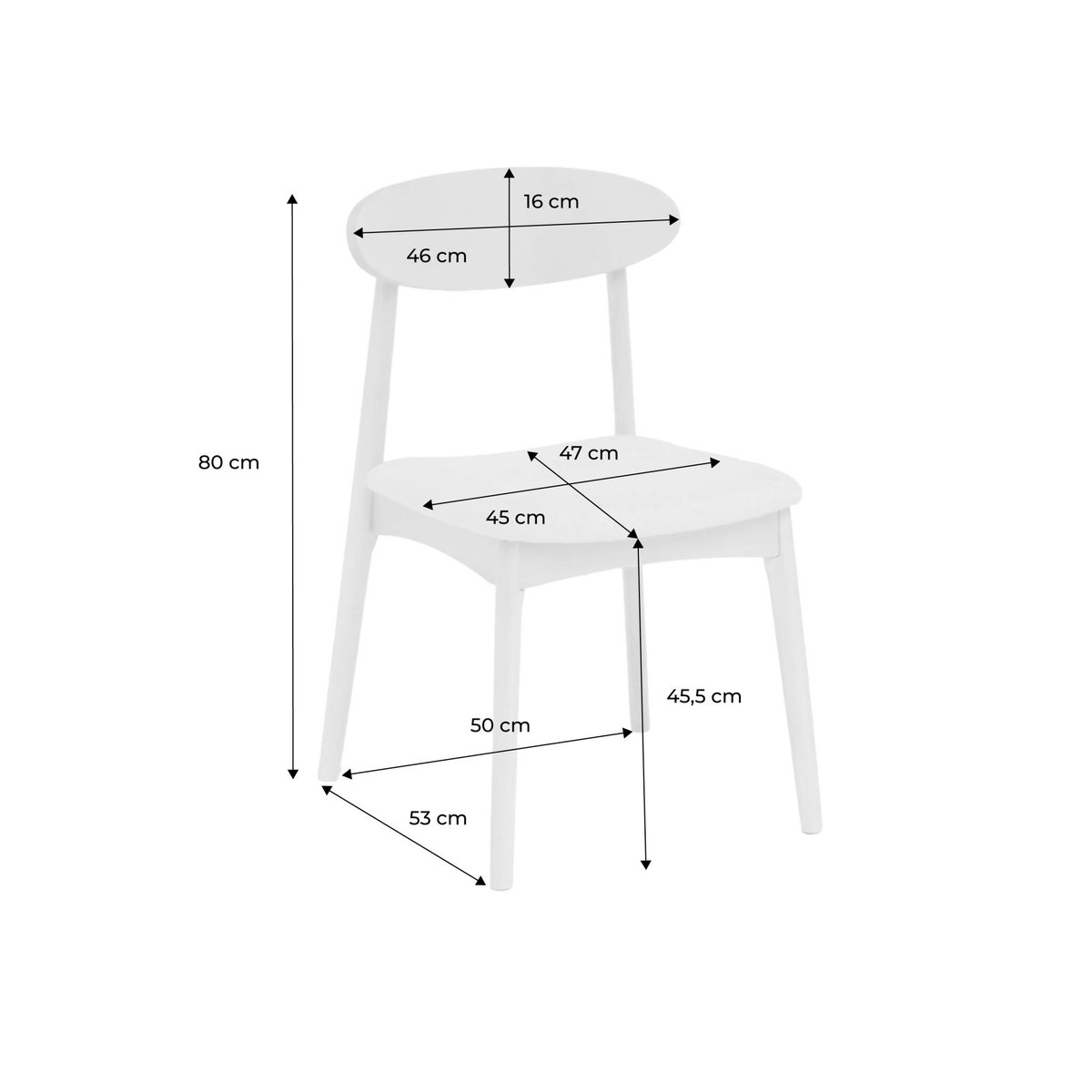 Chaise vintage bois d'hévéa naturel et tissu (lot de 2) ARIA kaki, SWEEEK