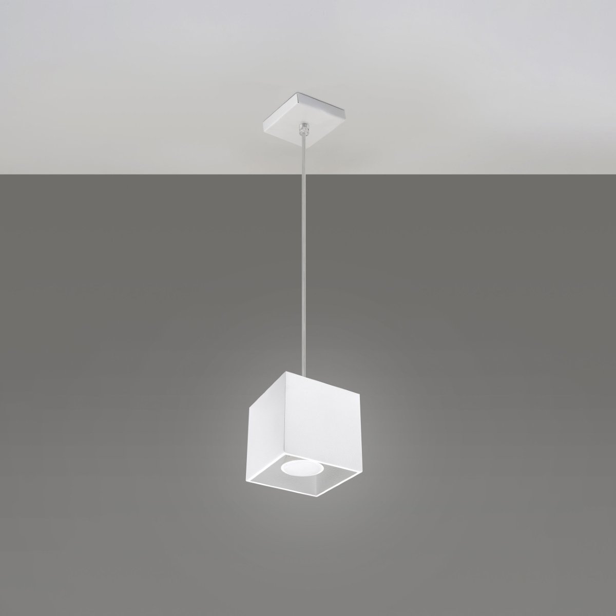 Suspension Aluminium Blanc GU10 1 Quad blanc, EDEN