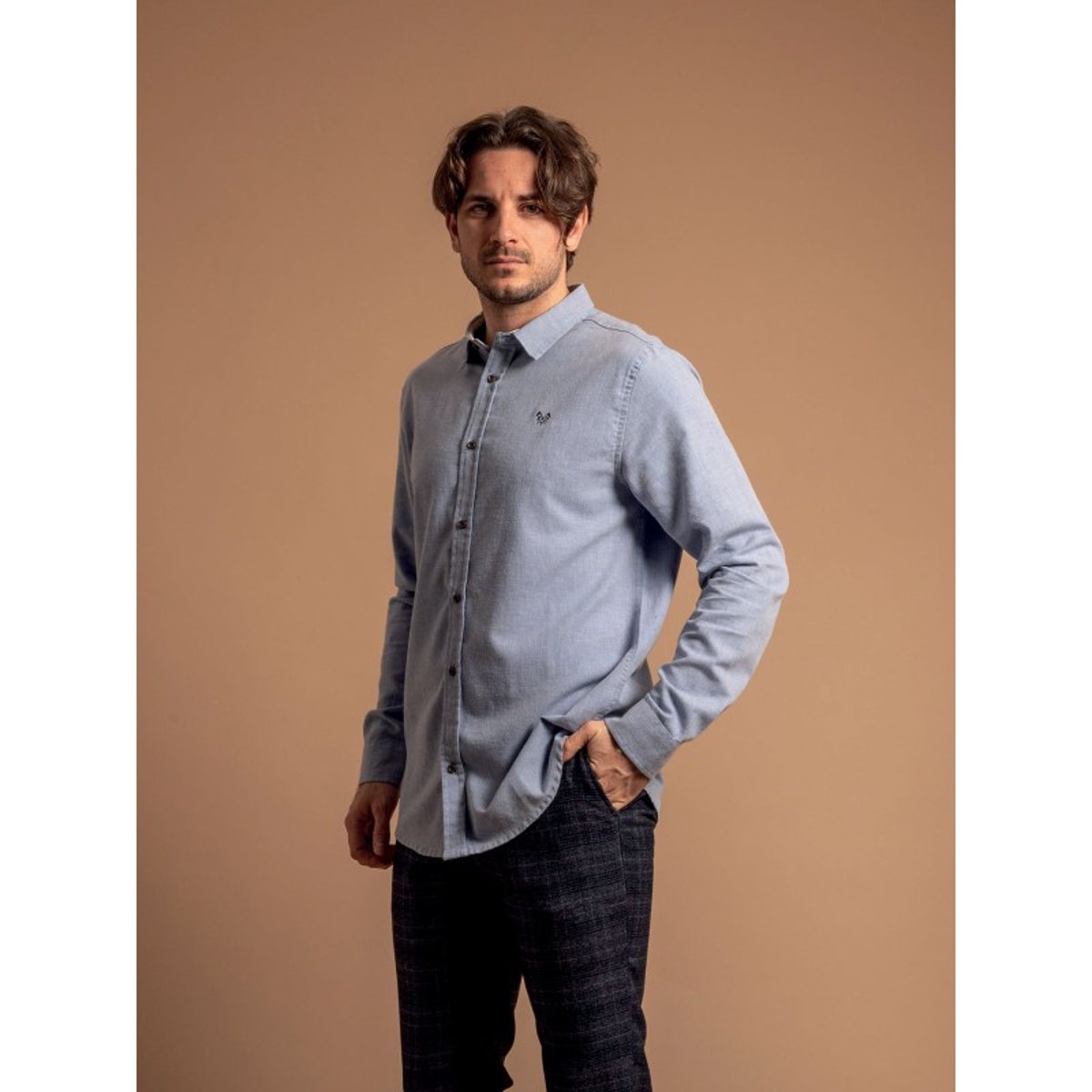 Chemise Manches Longues Coton Tinimal bleu, RITCHIE