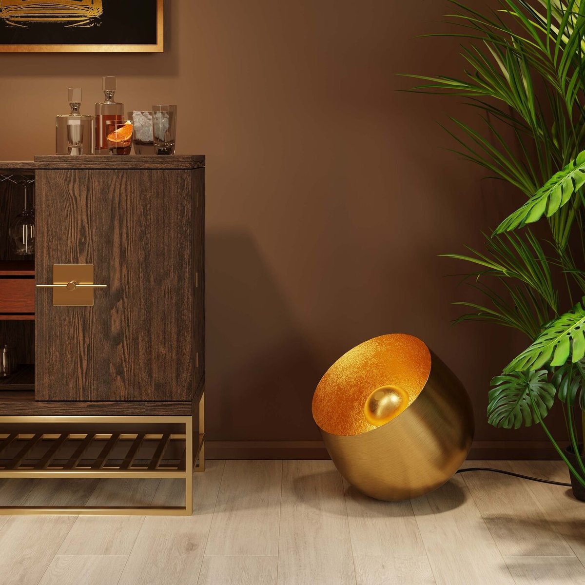 Lampe en acier, APOLLON SMOOTH or, KARE DESIGN