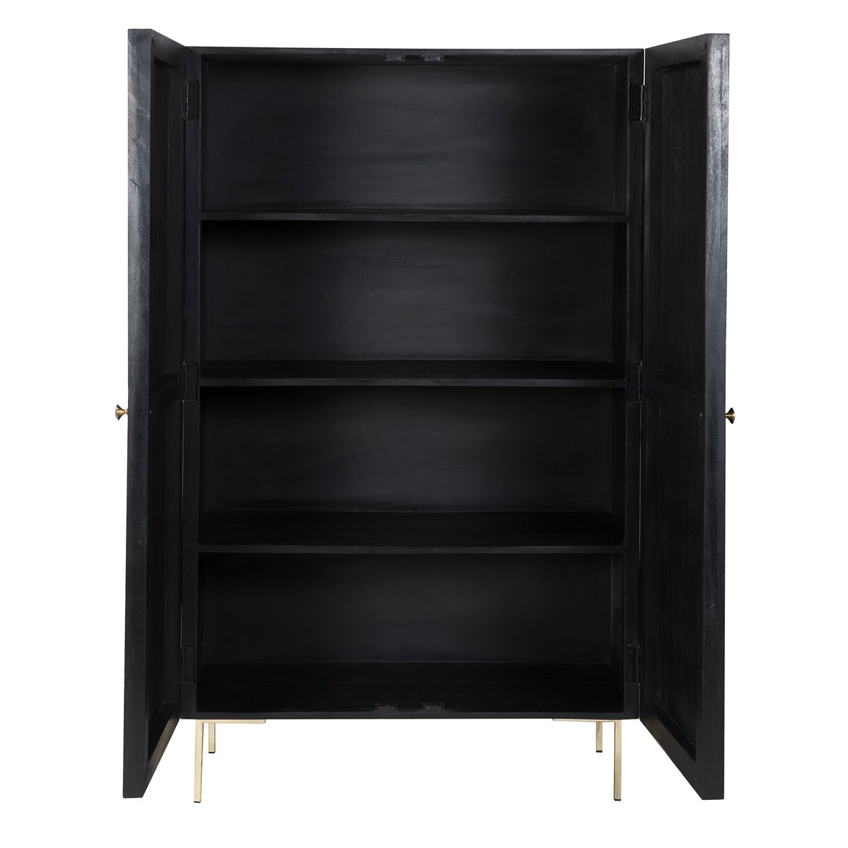 Armoire gravée en bois et métal - CHIMANE noir, MAISON PAVANE