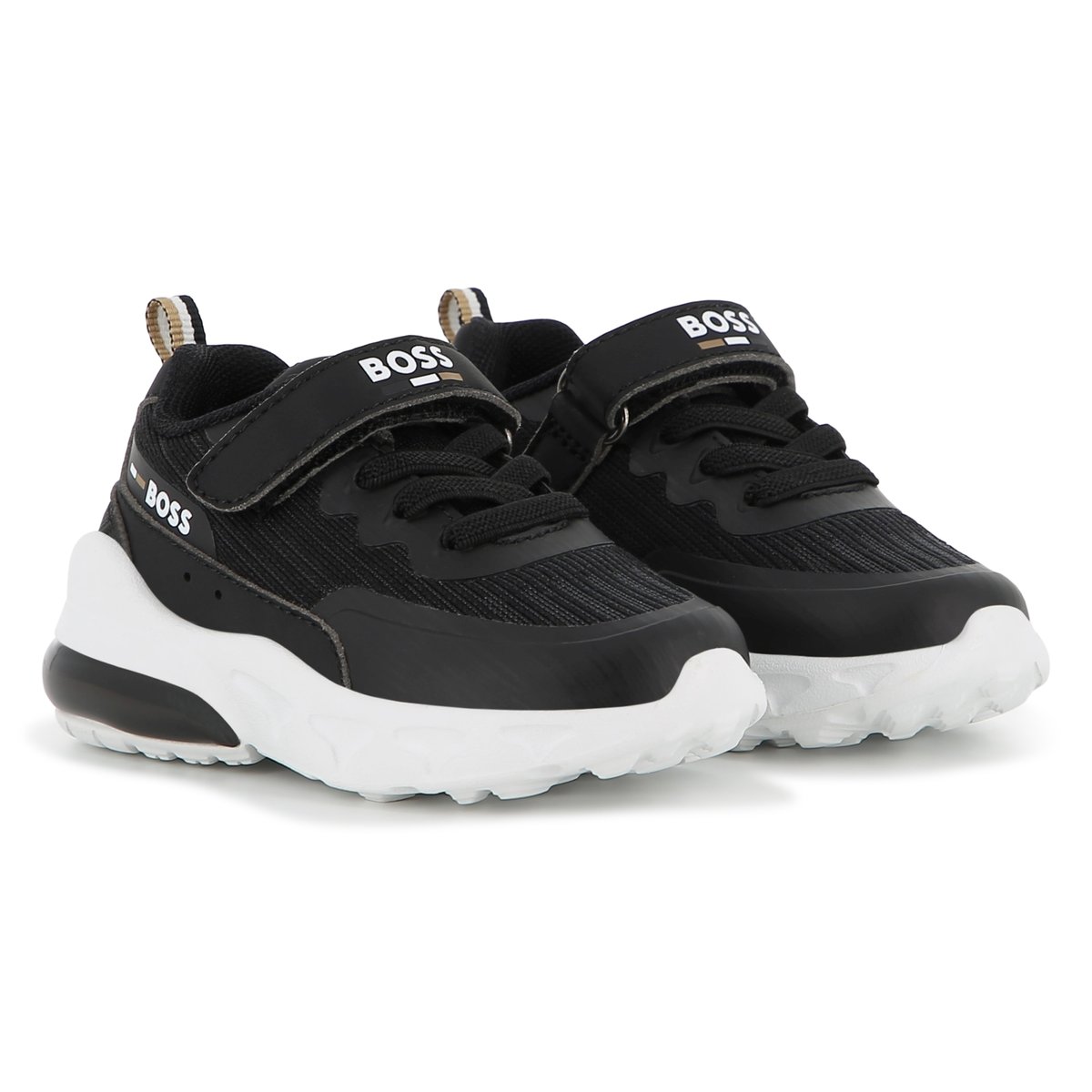 Baskets basses à lacets black, BOSS KIDSWEAR