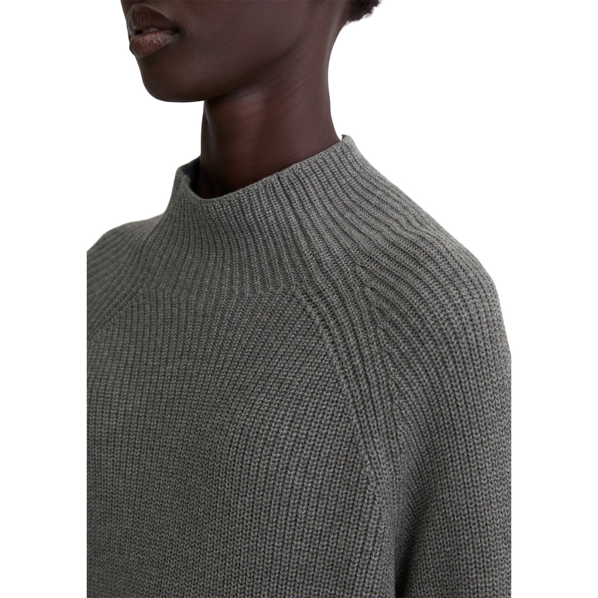 Robe en tricot DfC loose en pur coton organique gris, MARC O'POLO