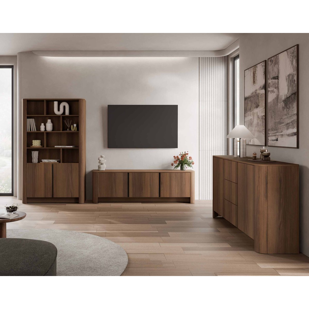 Buffet - YOURI effet noyer, BEST MOBILIER