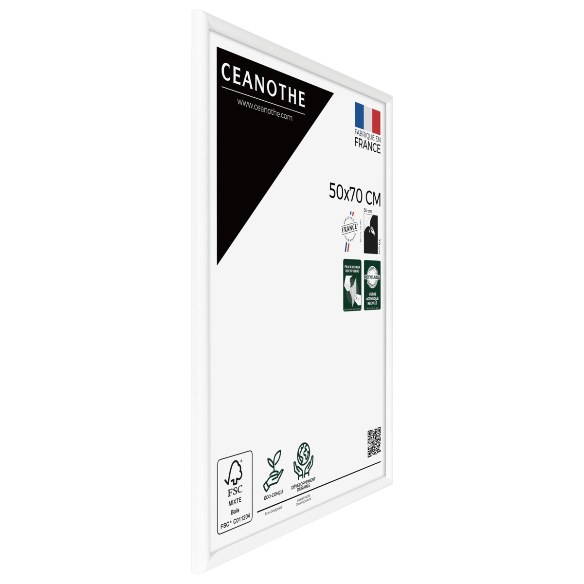 Cadre Photo Exposition En Bois Massif Fsc ESSENTIEL blanc, CEANOTHE