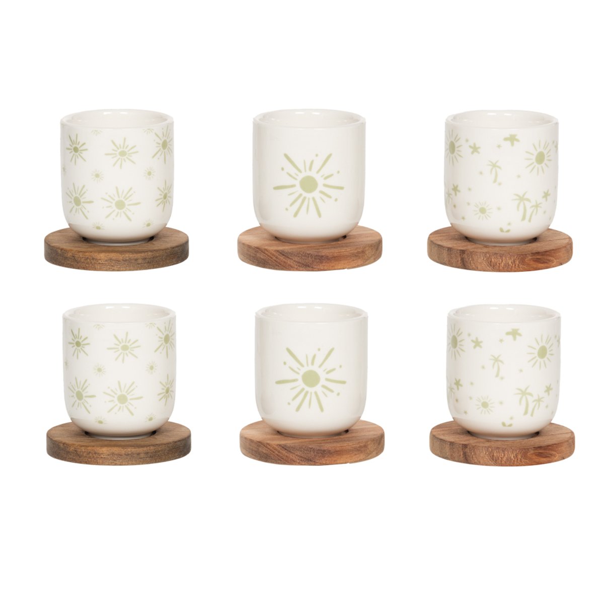 Coffret de 6 tasses et sous-tasses es Tamara 10 cl vert, TABLE PASSION