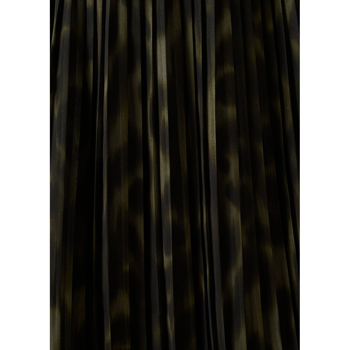 Robe manches longues imprimé tie & dye kaki, LA FEE MARABOUTEE