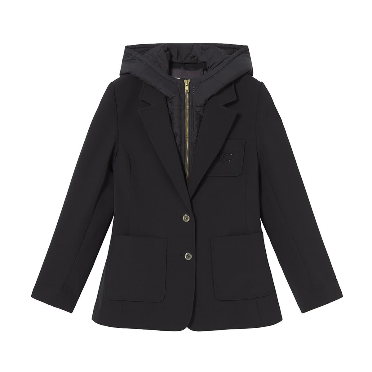 Blazer technique avec gilet intérieur noir, LOLA CASADEMUNT