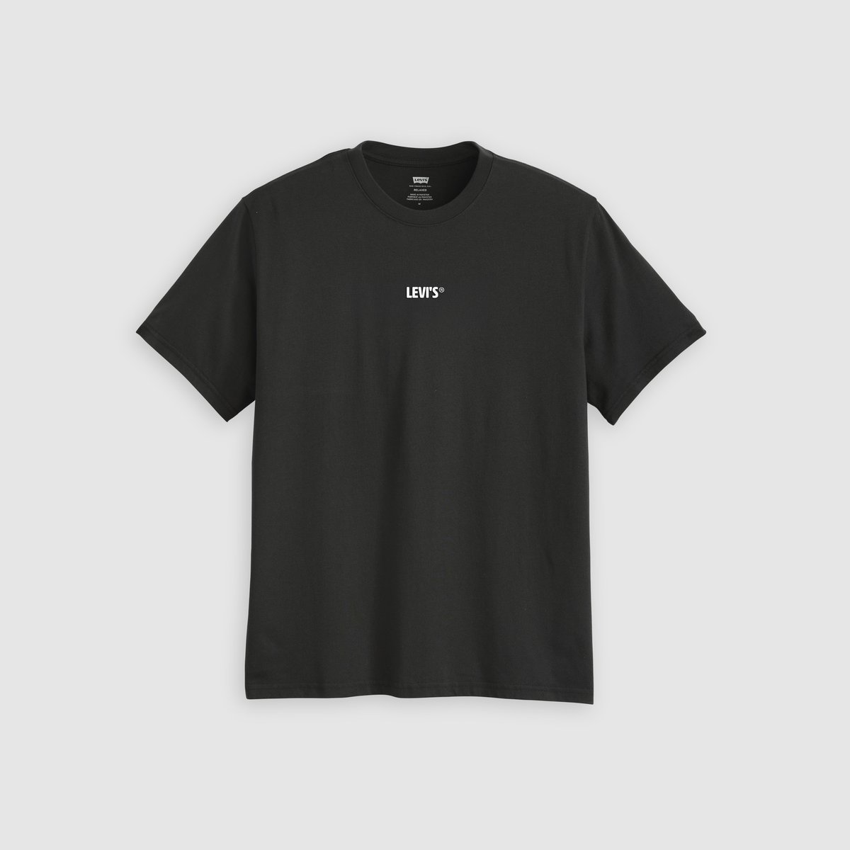 T-shirt coupe ample noir - levis record swap jet black body white logo, LEVI'S