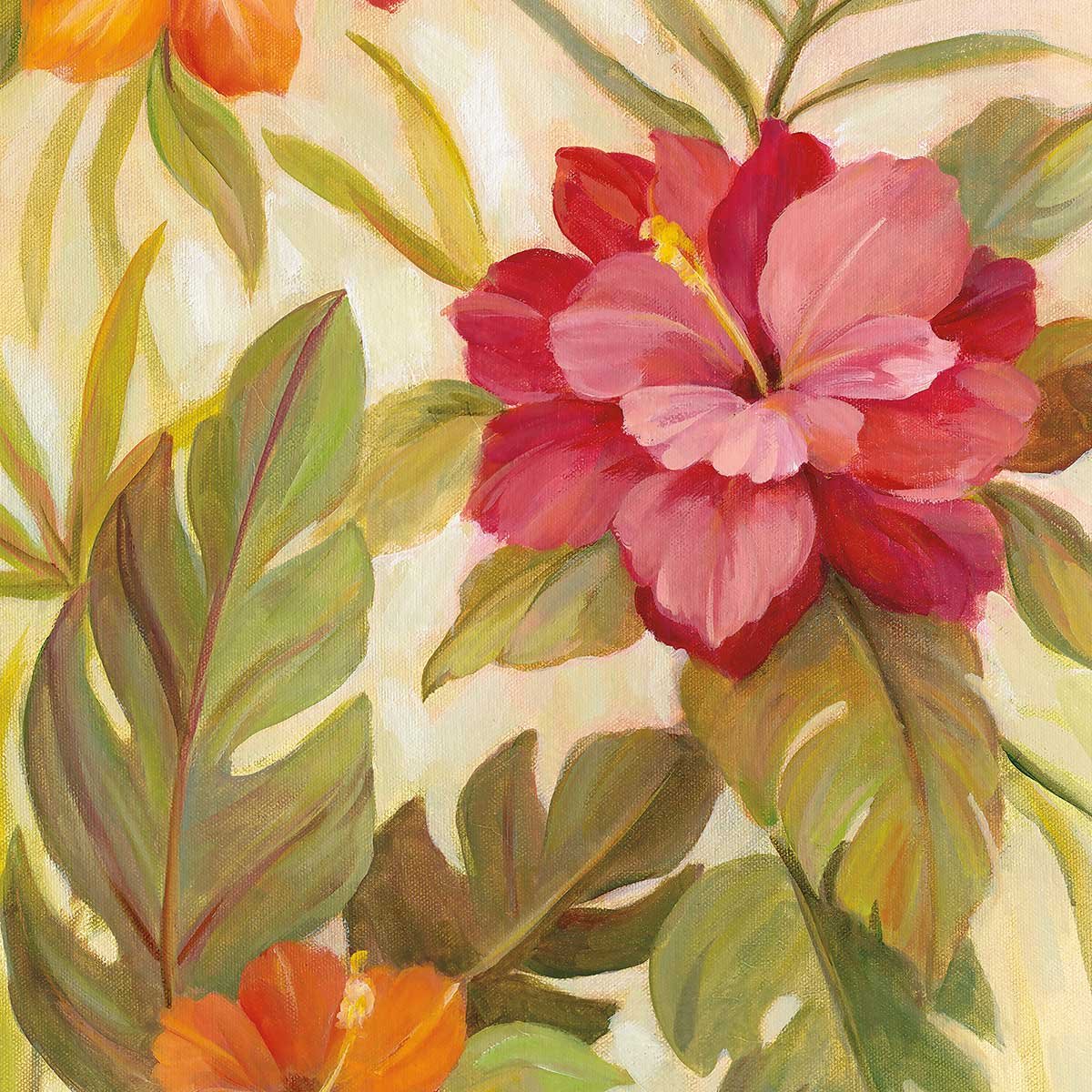 Poster Fleurs corail affiche + cadre en bois - noir, HEXOA