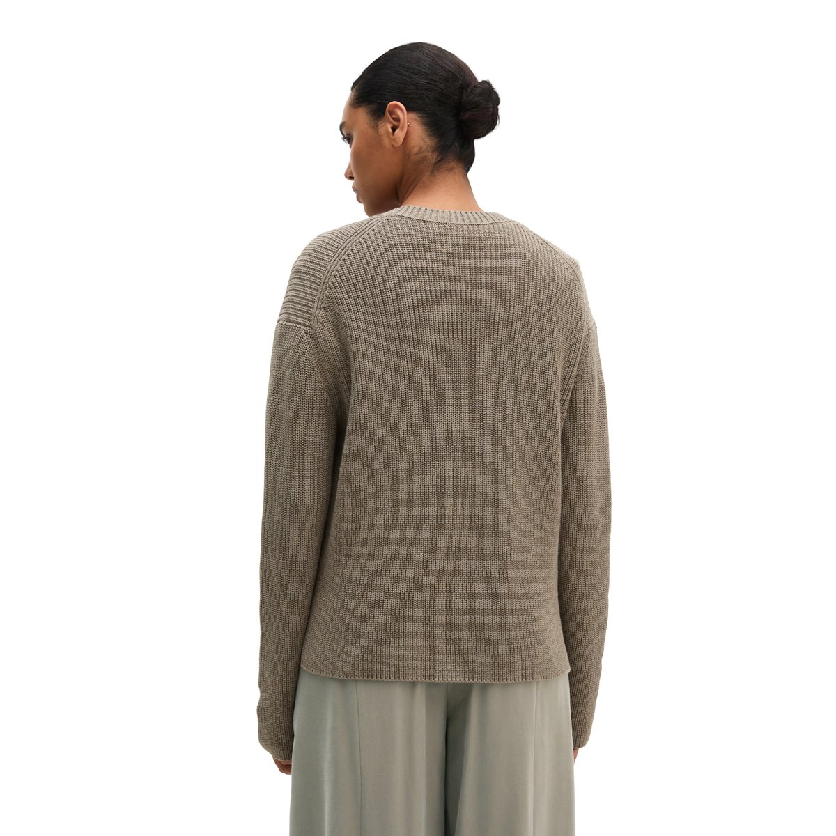 Pull en vrac en coton organique lourd beige, MARC O'POLO