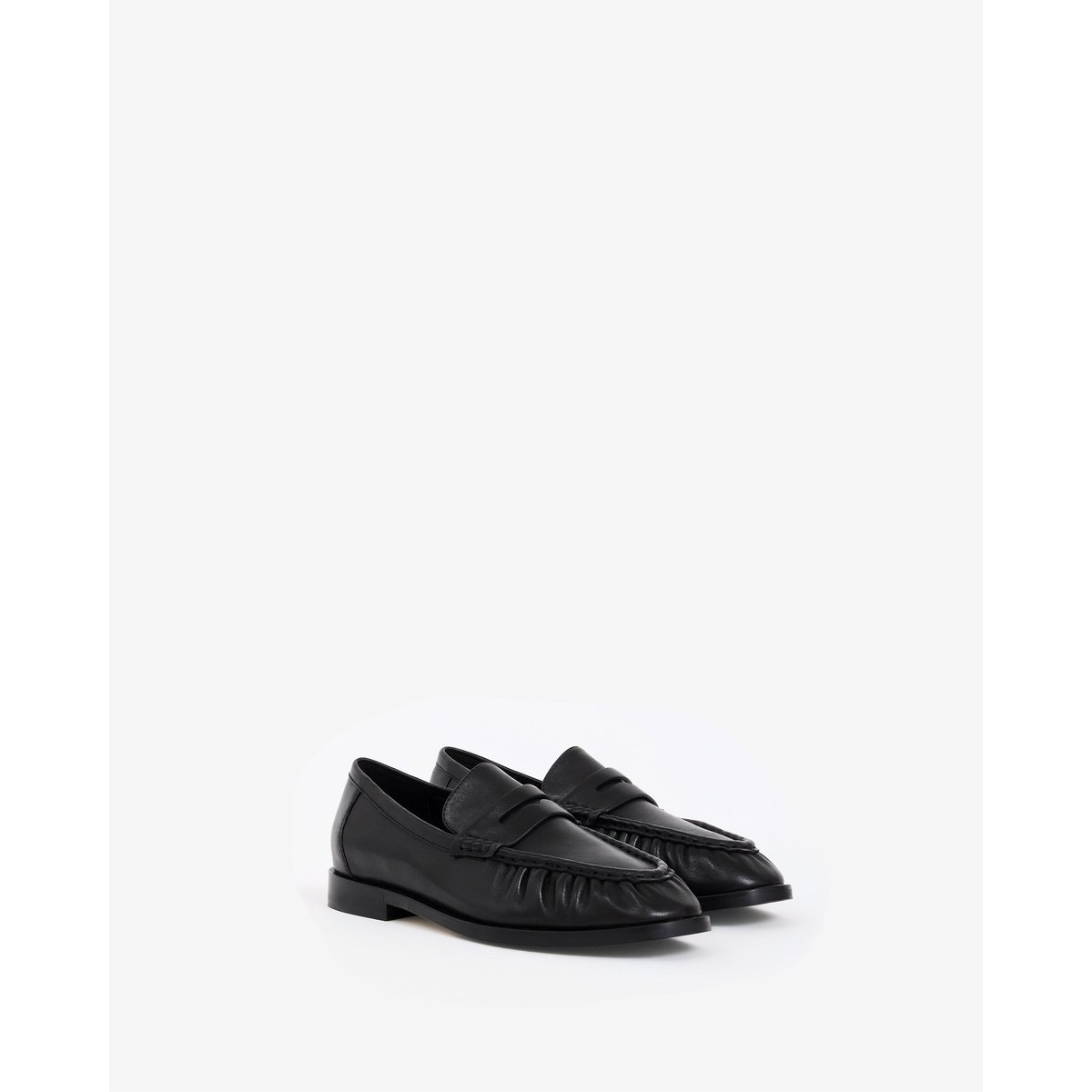 Mocassins plissés ORSO noir, MI MAI