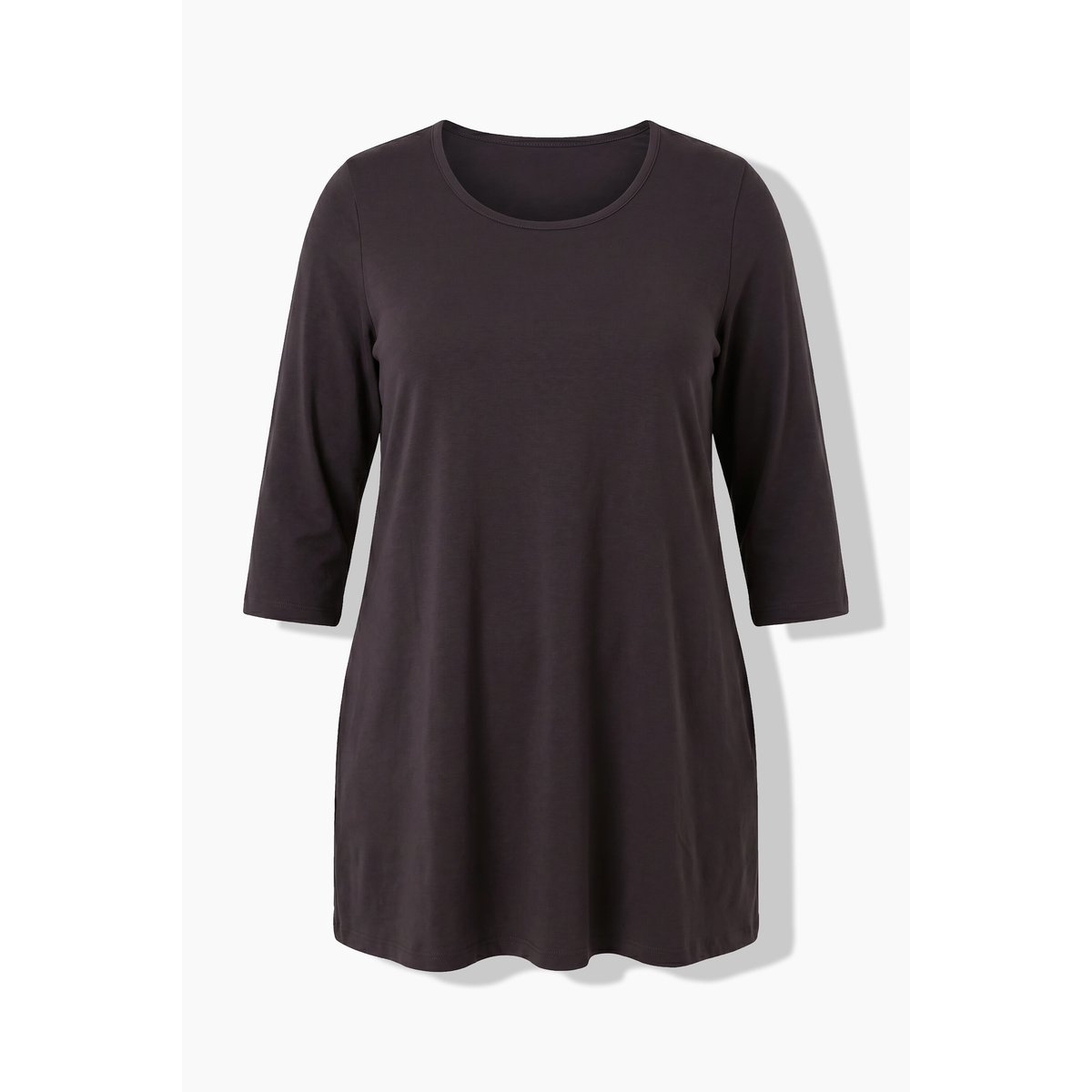 T-shirt long coupe évasée acajou, ULLA POPKEN
