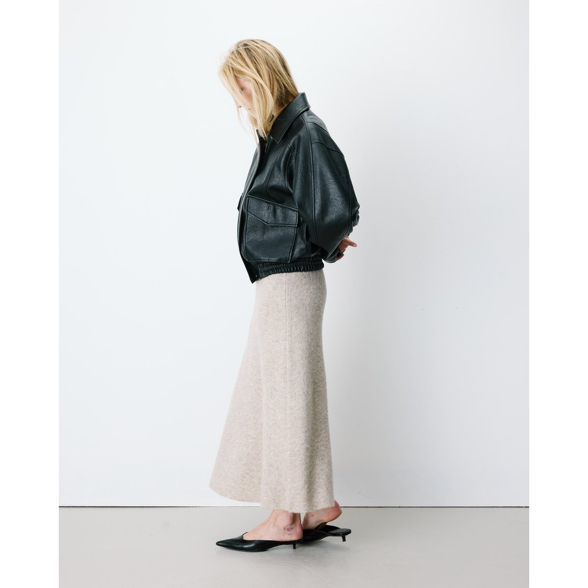 Blouson oversize similicuir à poches noir Axel noir, GRACE & MILA