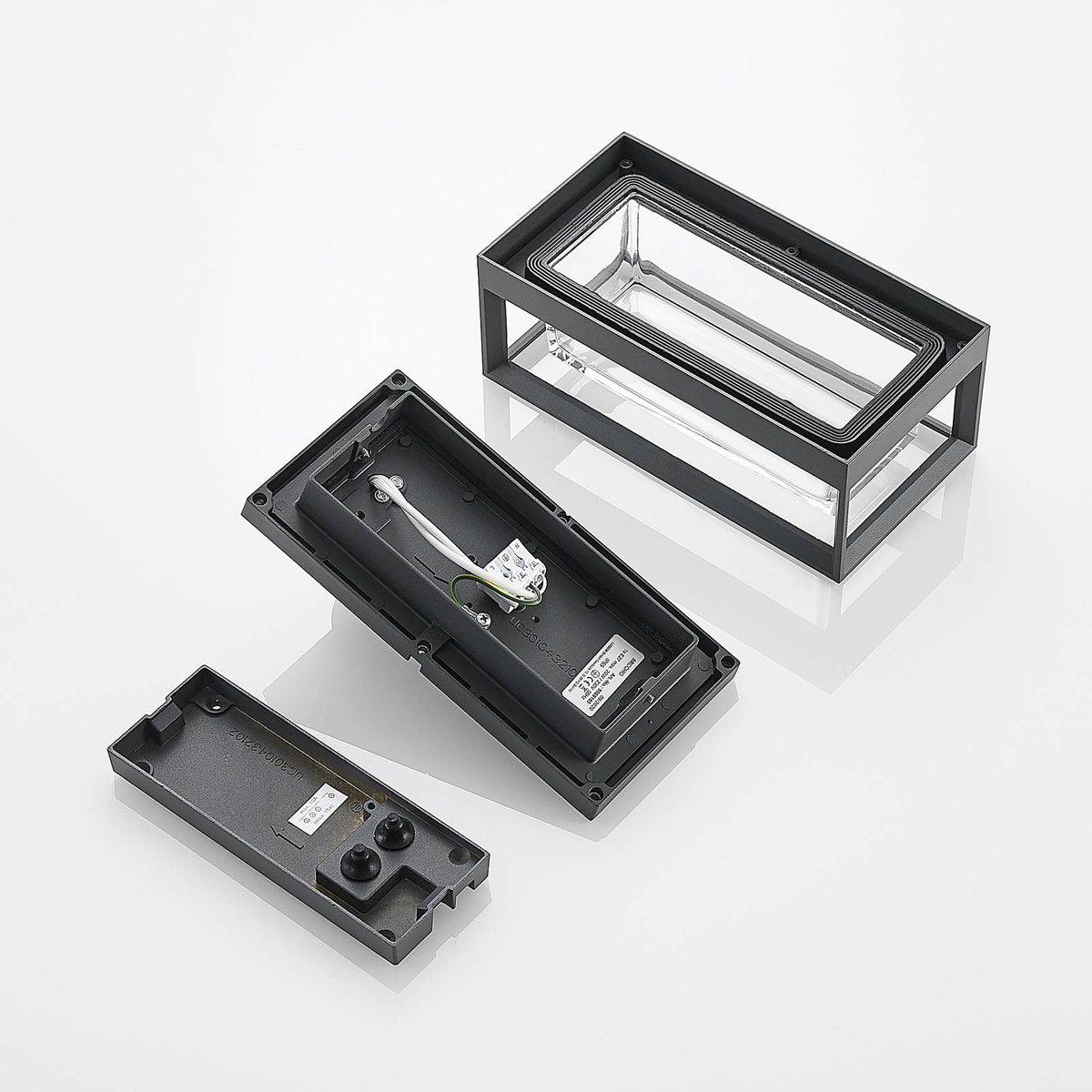 Applique extérieure en aluminium moderne anthracite, ARCCHIO
