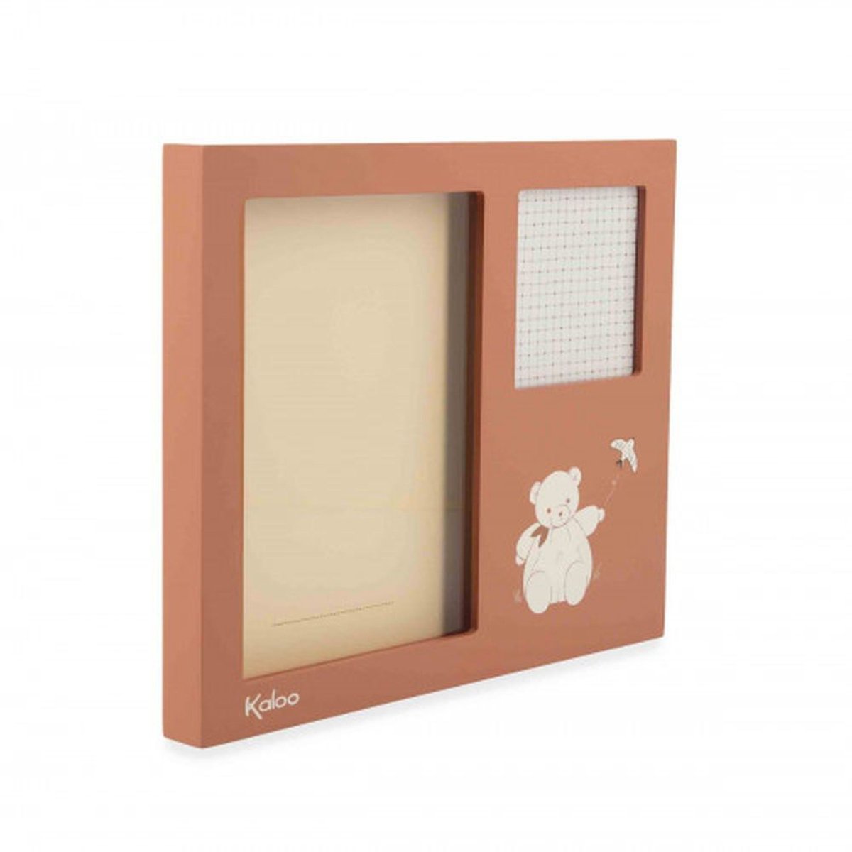 Cadre à souvenirs Photo et empreinte enfant Terracotta couleur unique, KALOO