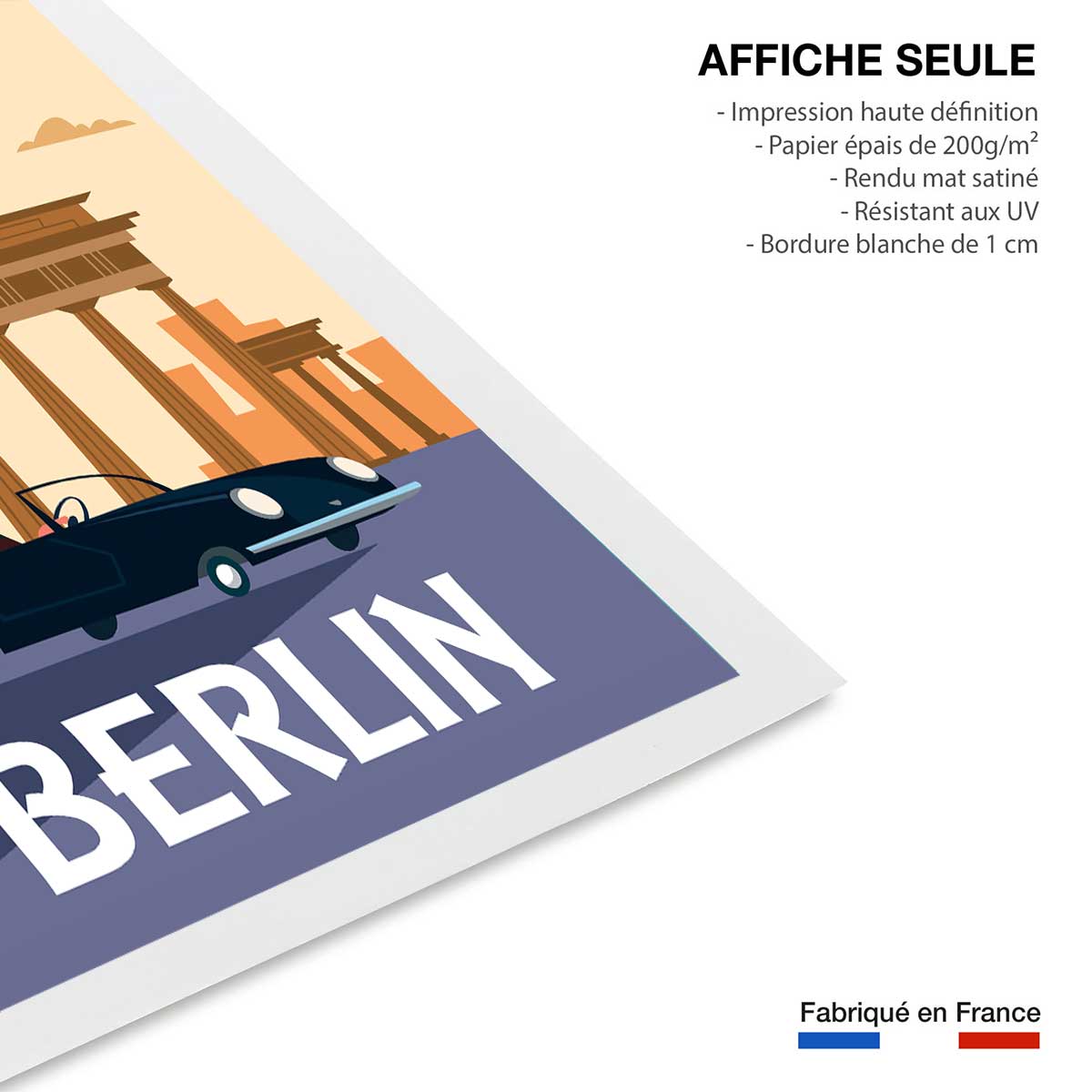 Affiche Un Week End à Berlin affiche seule, HEXOA