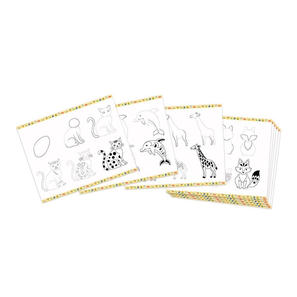 Step By Step Drawing 20 Modeles Animaux blanc, JANOD