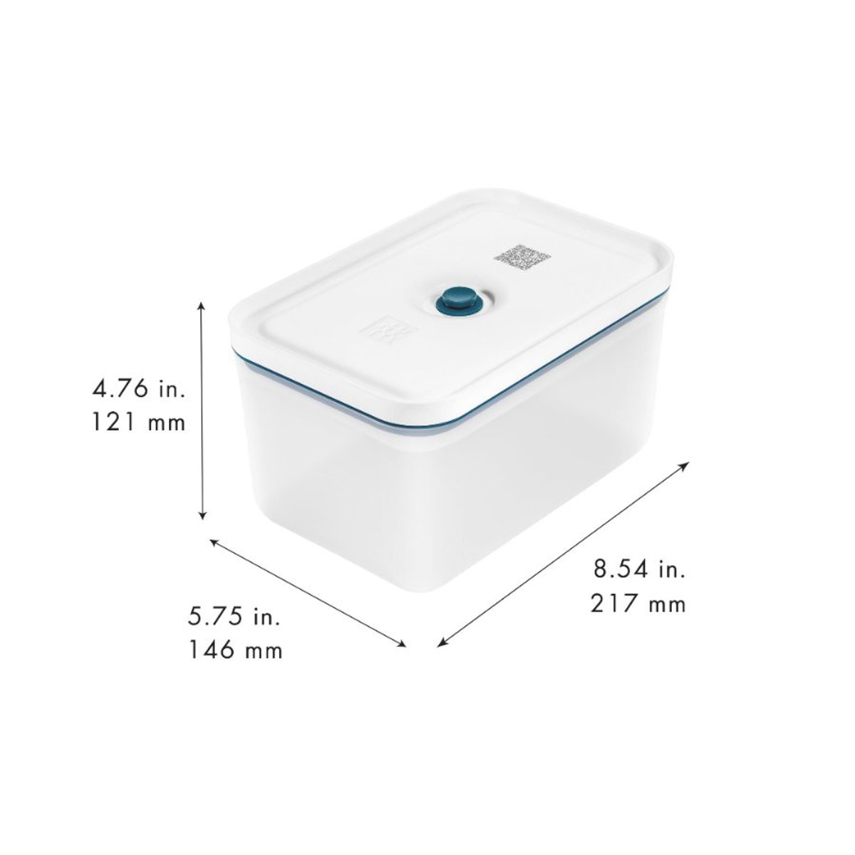 ZWILLING FRESH & SAVE Boîte sous vide L, plastique, semi-transparent La Mer couleur unique, ZWILLING