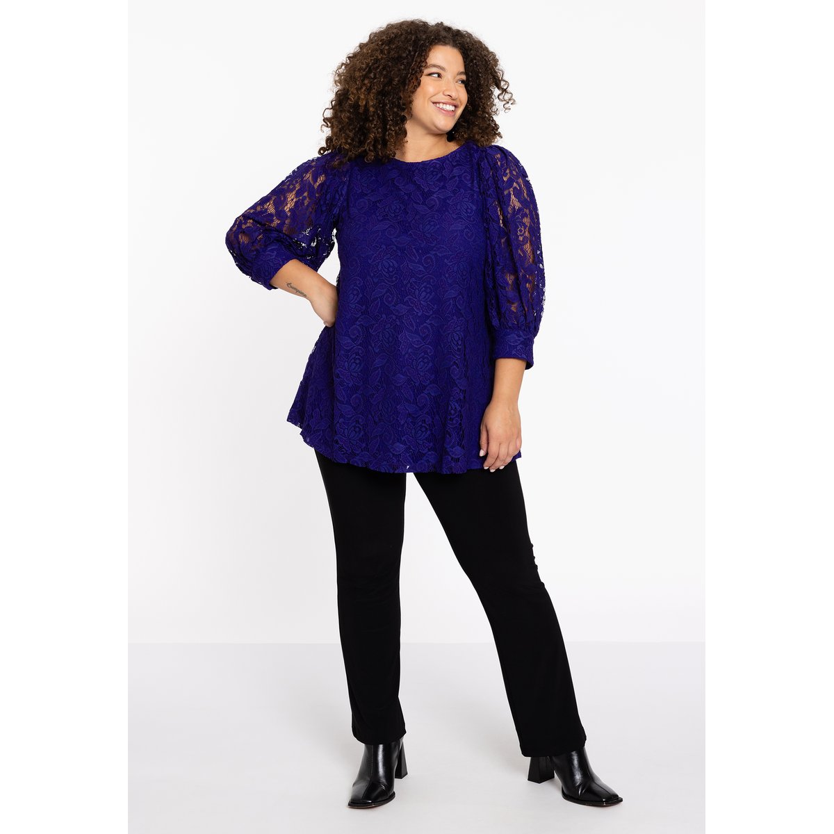 Tunique avec manches bouffantes violet, YOEK
