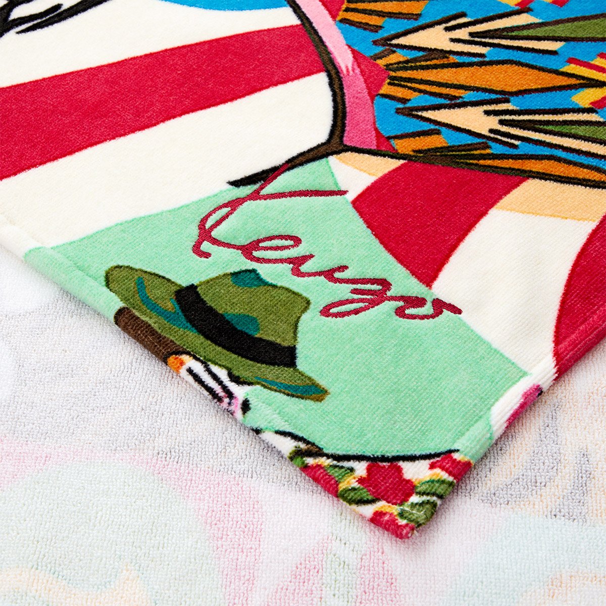 Serviette de plage en velours, K CIRCUS multicolore, KENZO HOME