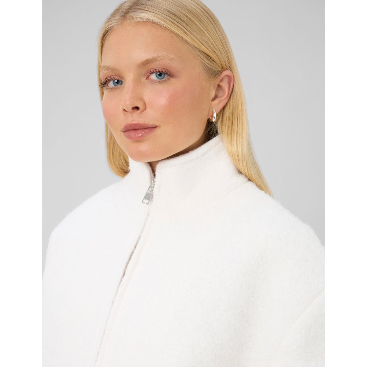 Veste zippée sherpa ecru, BZB