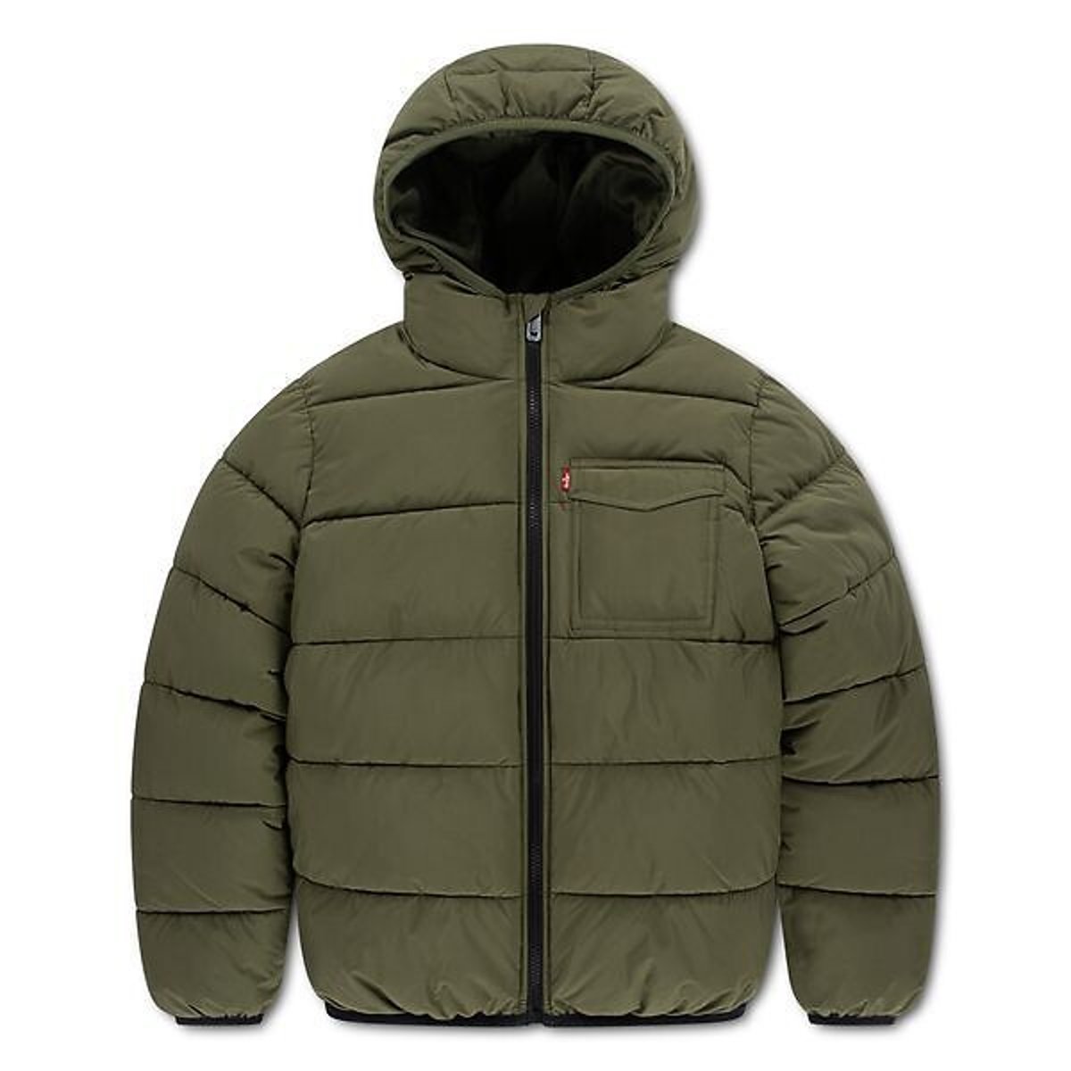 Doudoune à capuche doublée en sherpa kaki, LEVI'S KIDS
