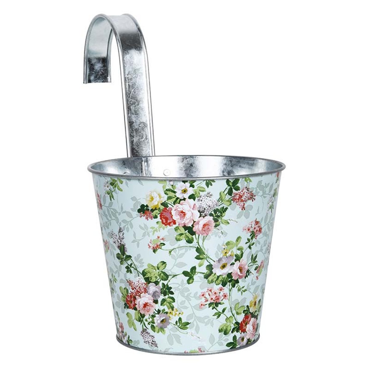 Cache pot Zinc à suspendre Motif Roses couleur unique, ESSCHERT DESIGN