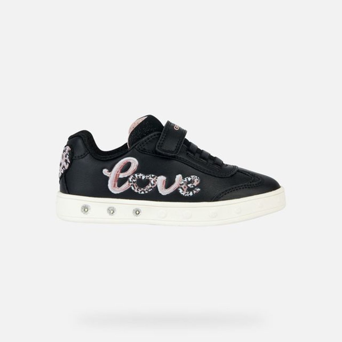 Baskets J SKYLIN noir/rose clair, GEOX