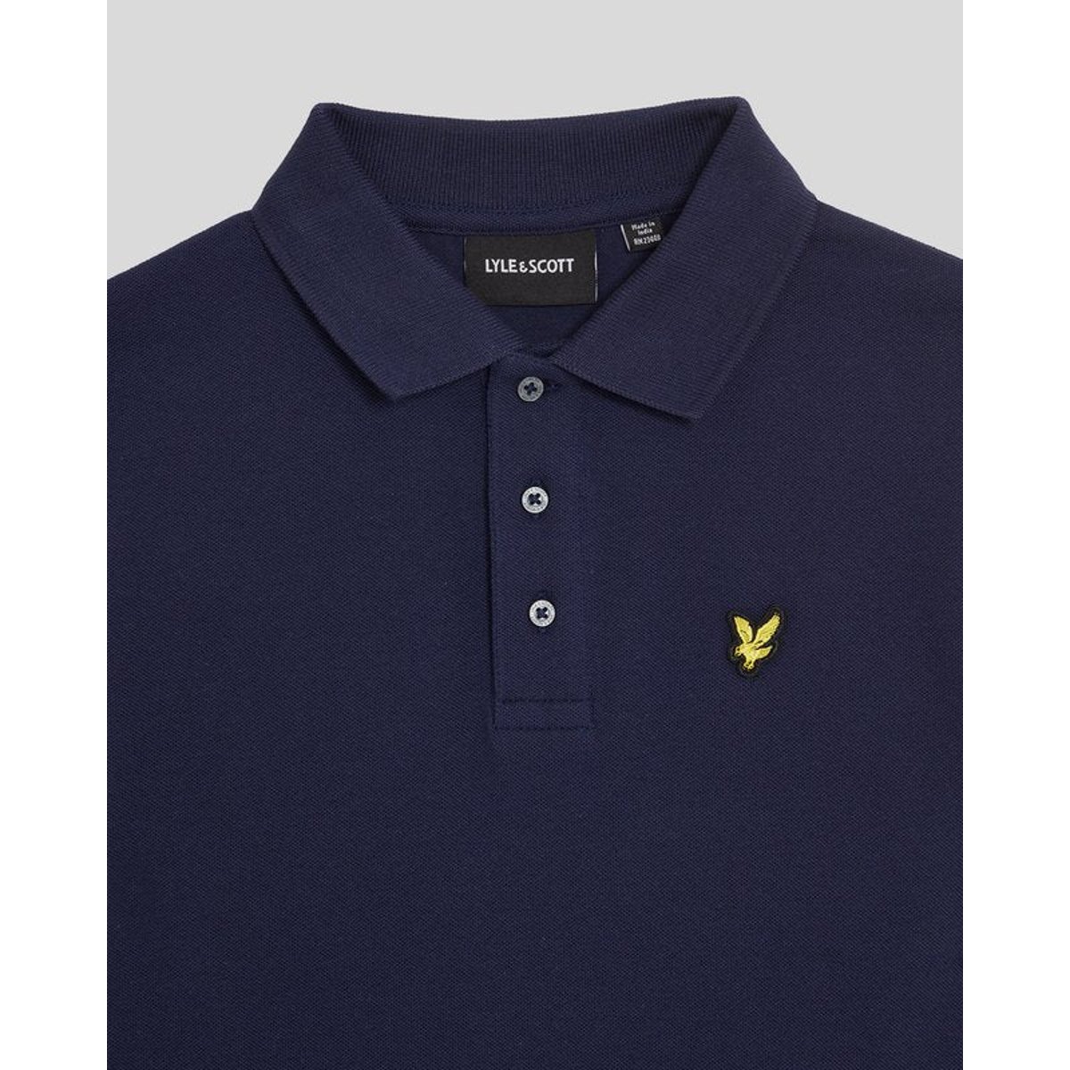 Polo manches longues en coton bleu marine, LYLE & SCOTT