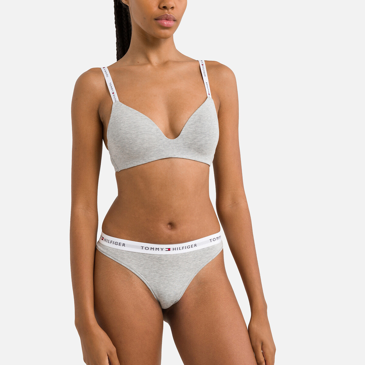 Triangle paddé à logo en coton modal 90003443, TOMMY HILFIGER