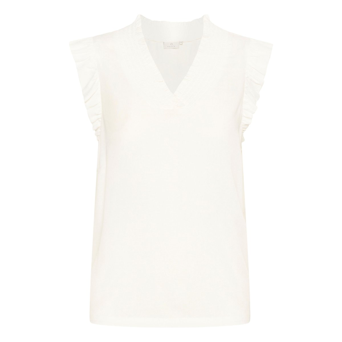 Sleeveless blouse blanc chalk, KAFFE