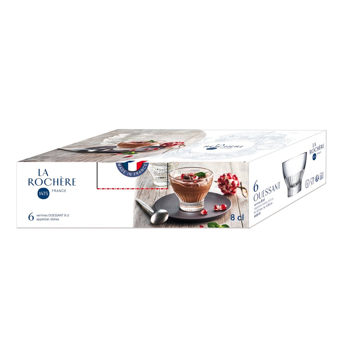 Lot de 6 mises en bouche, OUESSANT transparent, LA ROCHERE