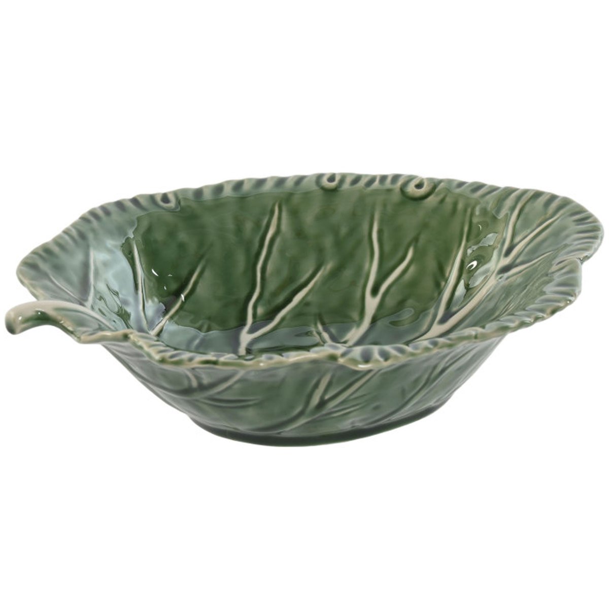 Saladier rond en grès chou vert 27.5x23x7cm vert, WADIGA