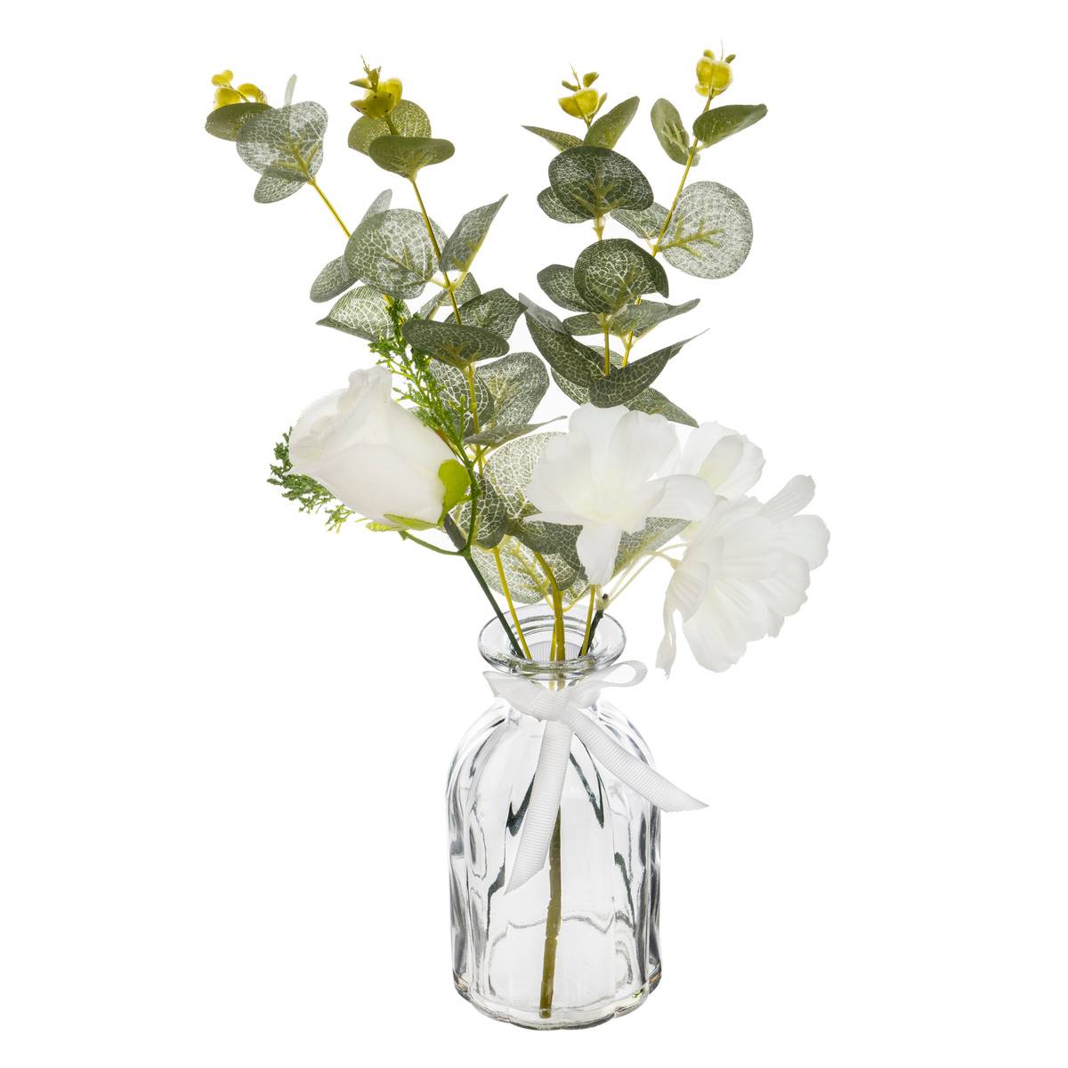 Composition eucalyptus artificielle blanc, ATMOSPHERA