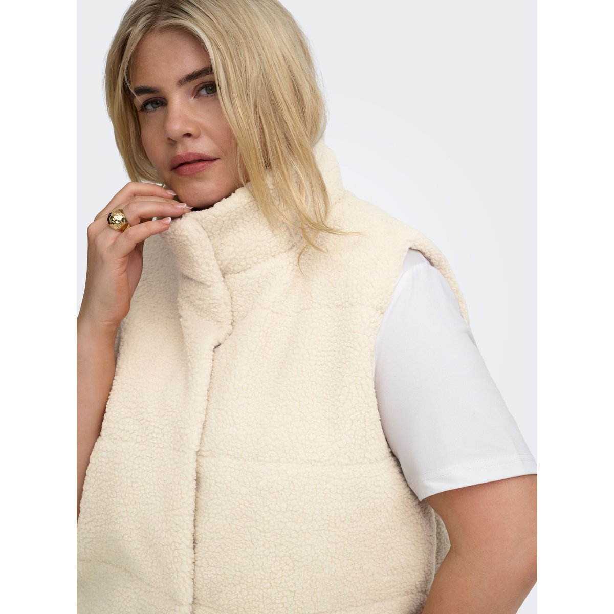 Gilet En Peluche pumice stone, ONLY CARMAKOMA