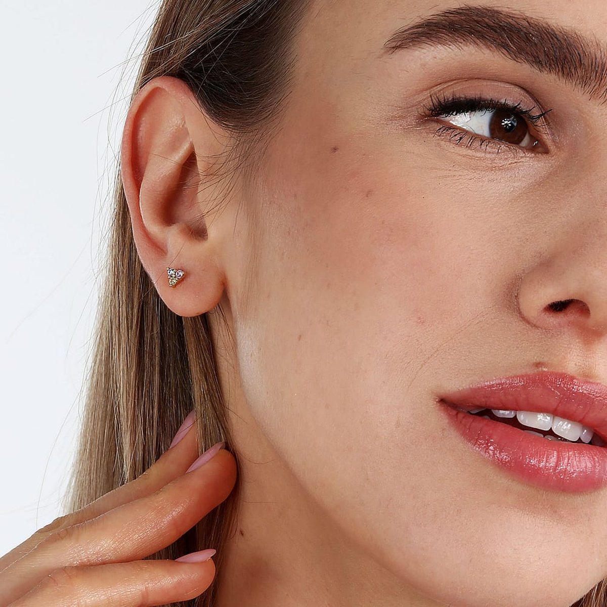 Boucles d'oreilles en Or 375/1000/oxyde de zirconium De Zirconium et Oxyde de zirconium or, JULIETTE
