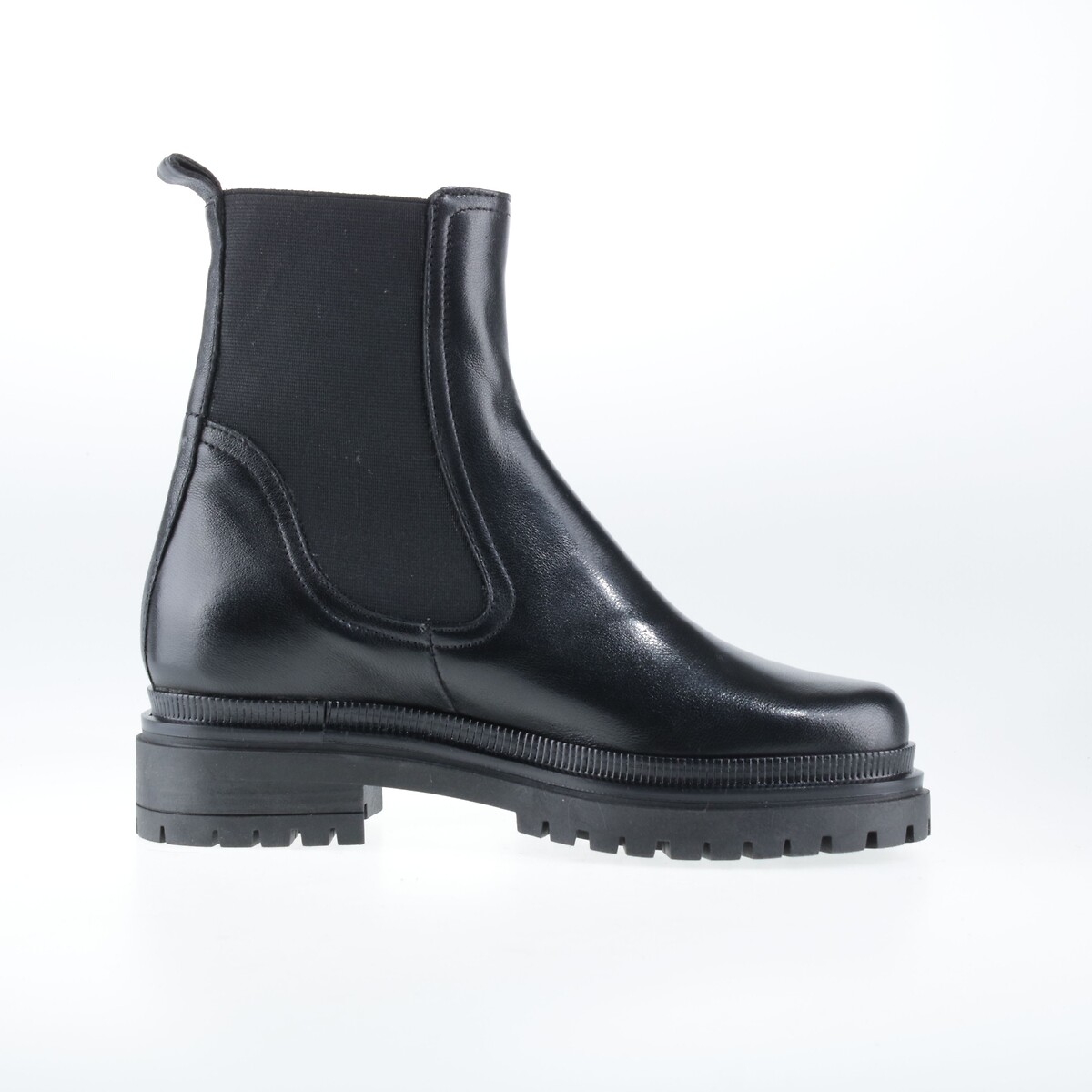 Boots Chelsea en cuir noir, MJUS