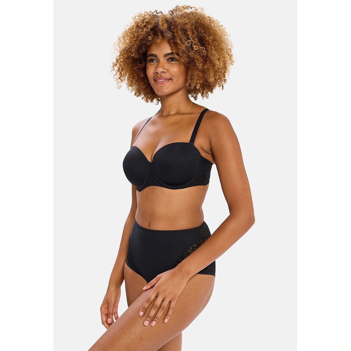 Soutien-gorge bandeau PERFECT CURVES noir, SANS COMPLEXE