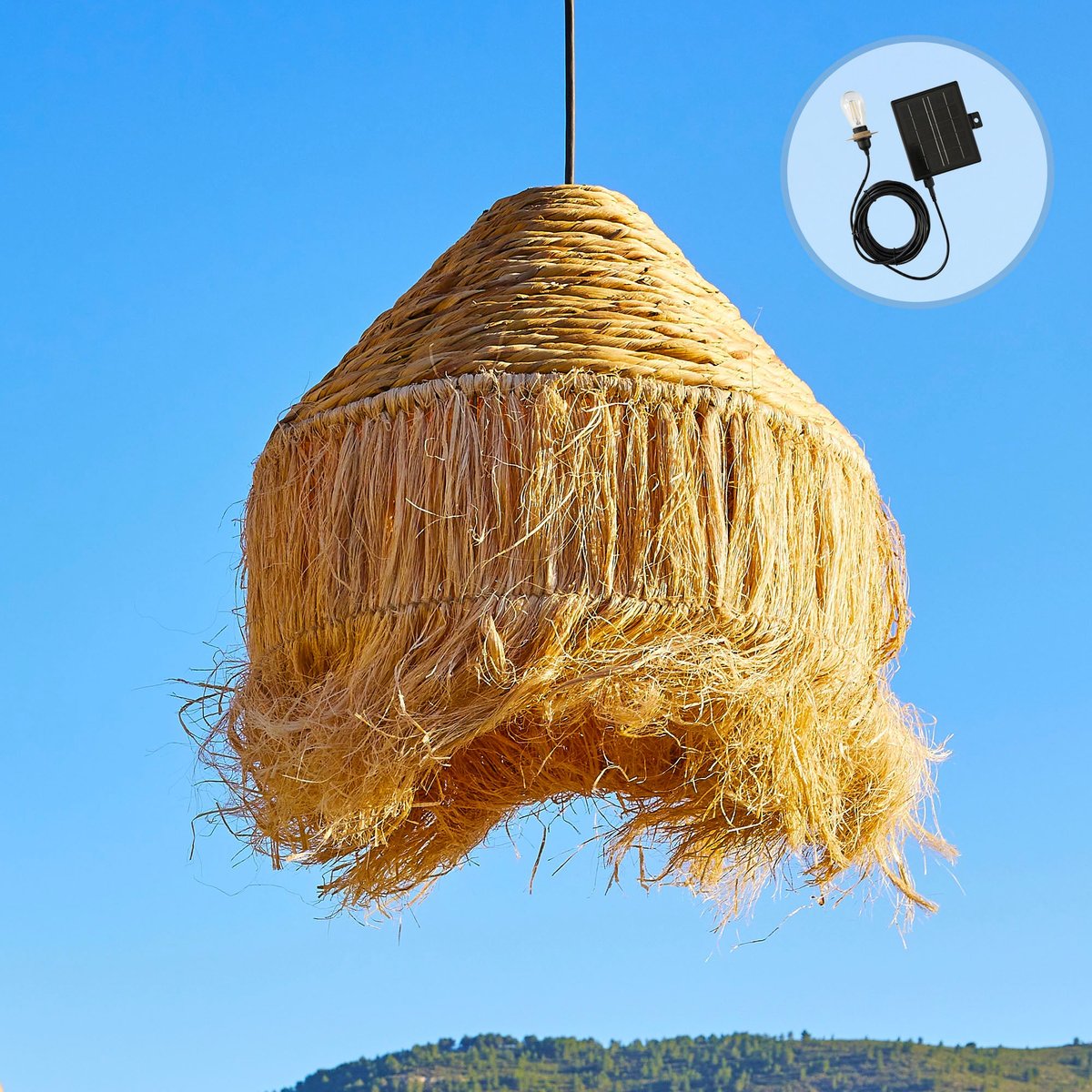 Suspension solaire LEONORA SOLAR beige, LUMISKY