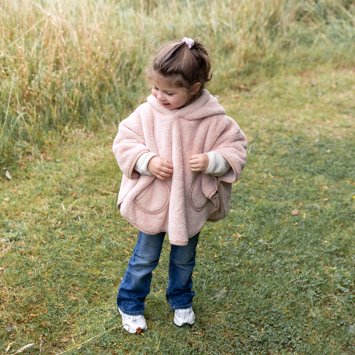 Poncho de voyage bébé pour siège auto - Moelleux douceur blush, BEMINI