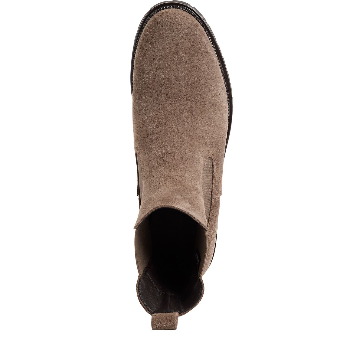 Bottines chelsea en cuir suède taupe, TAMARIS