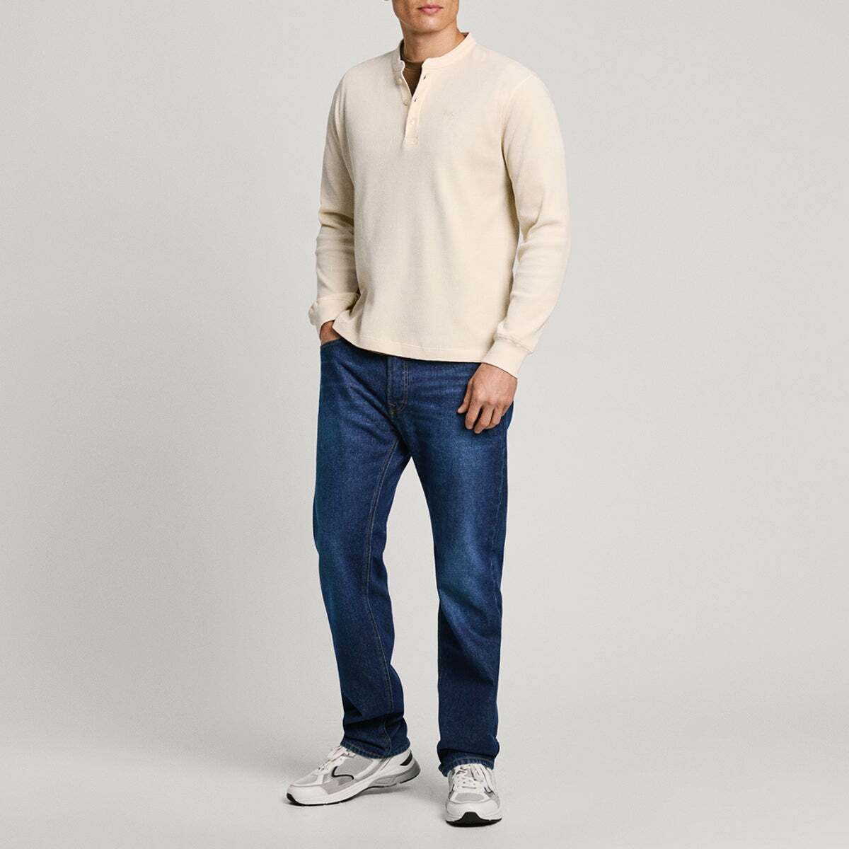 T-Shirt À Manches Longues, Coupe Relax blanc ivoire, PEPE JEANS
