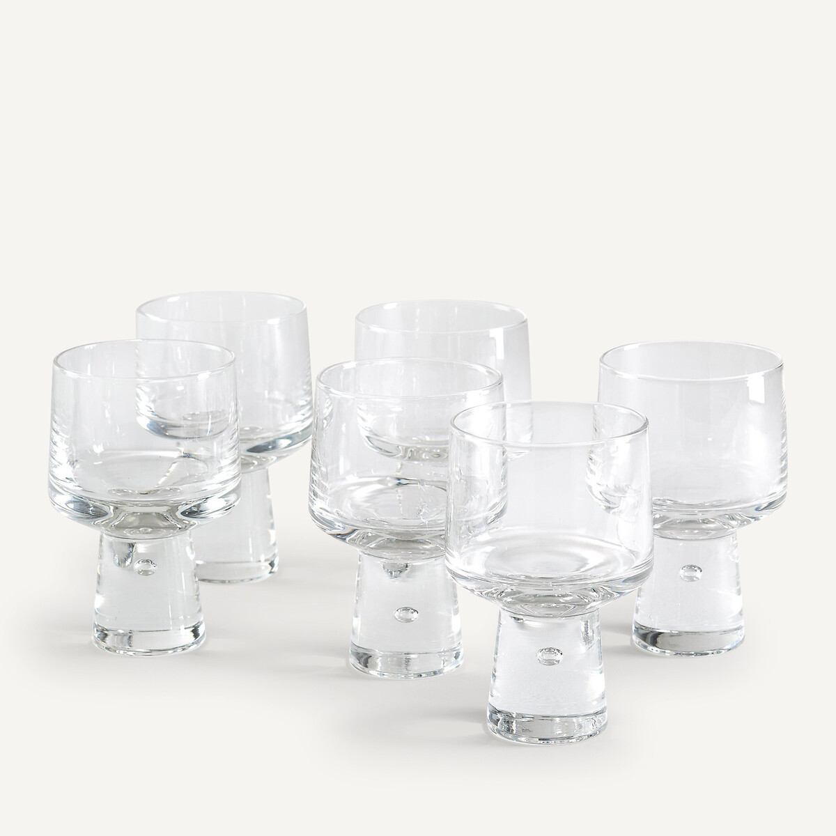 Lot de 6 Verres à vin trapèze, Albédo transparent, AM.PM