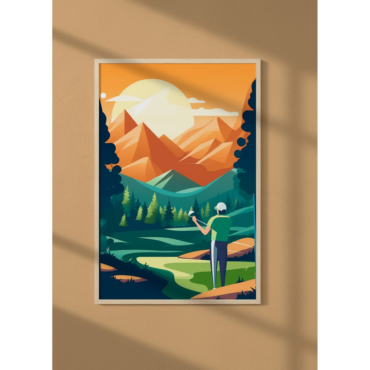 Affiche Illustration Golf blanc, L'AFFICHERIE