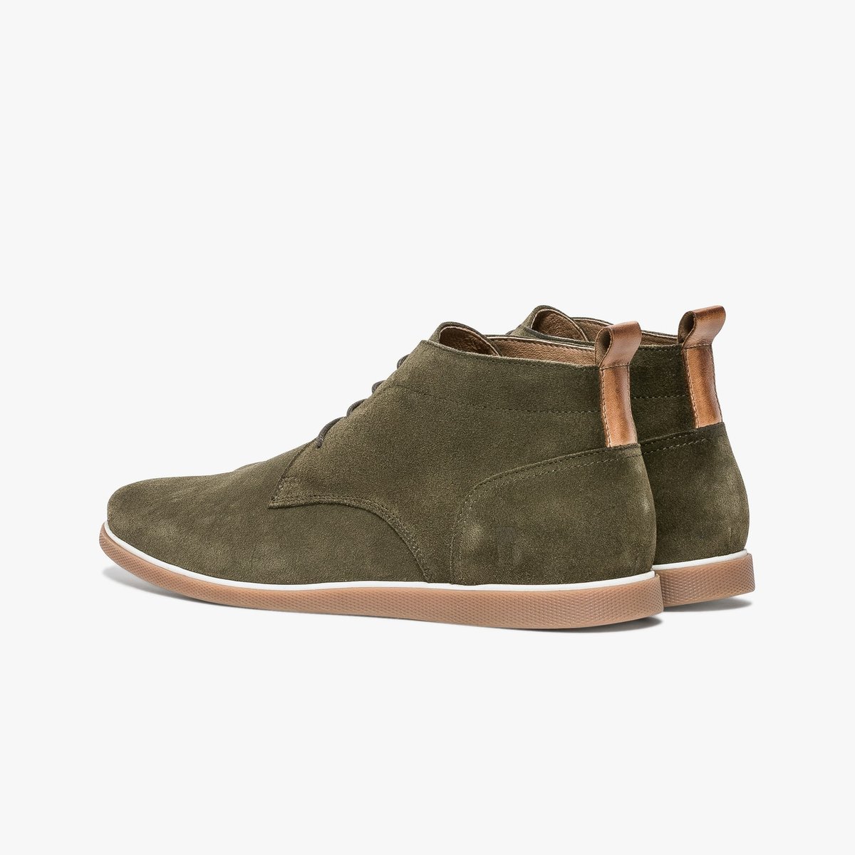 Boots À Talon en cuir ARMEL vert kaki, BOCAGE