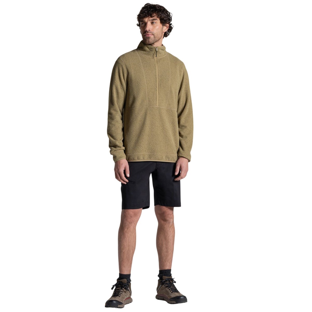 Haut polaire à col montant zippé COMPRESSLITE kaki, CRAGHOPPERS