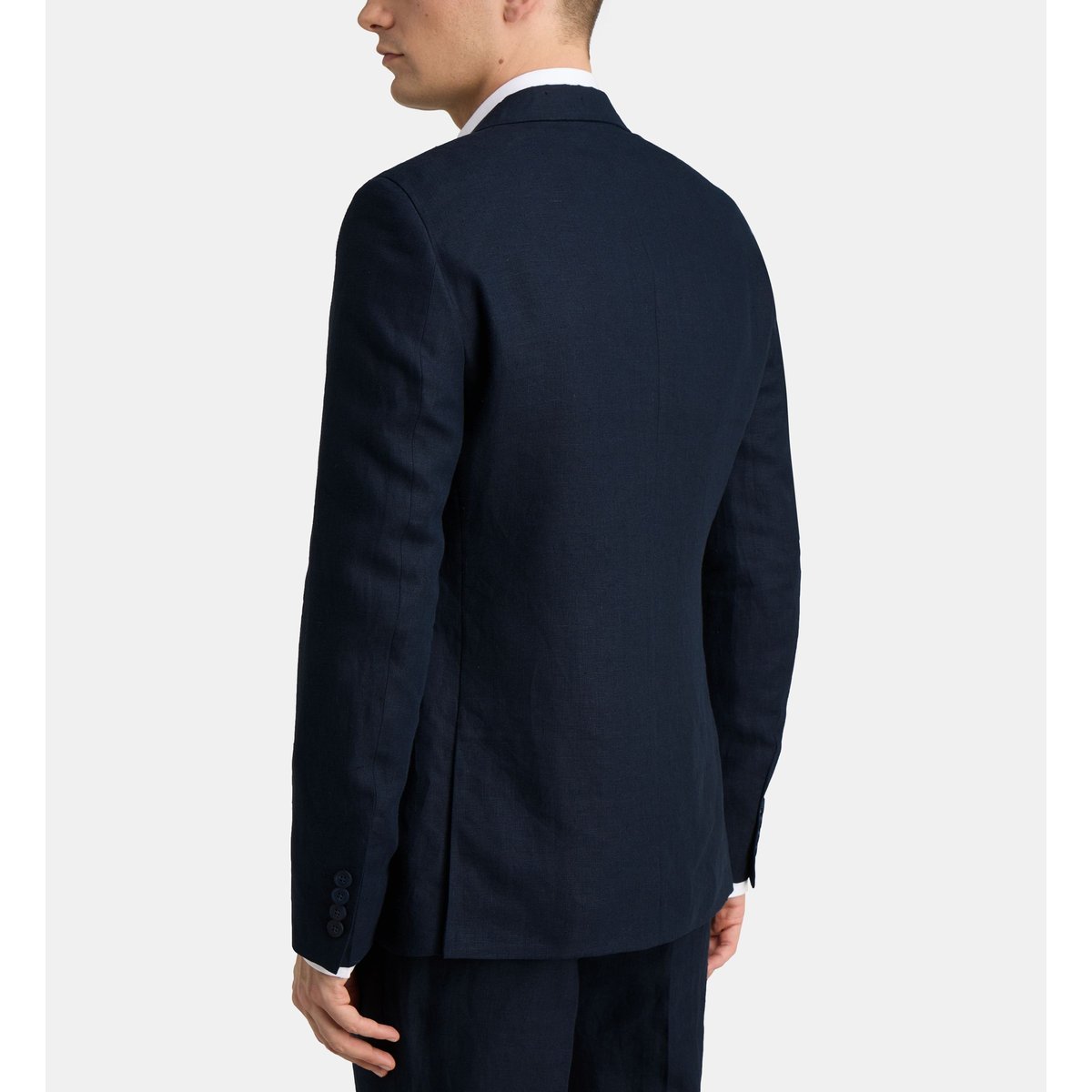 Veste de costume arzino v ajustée en lin bleu foncé, COMPTOIR GL