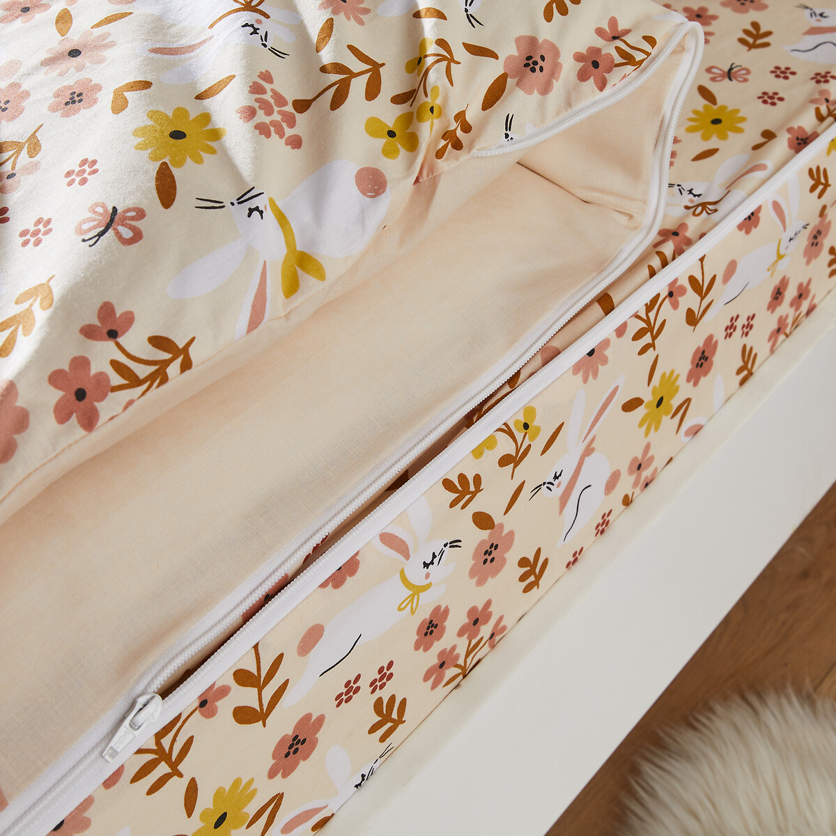 Caradou® sans couette, Lapin fleuri imprimé rose, LA REDOUTE INTERIEURS