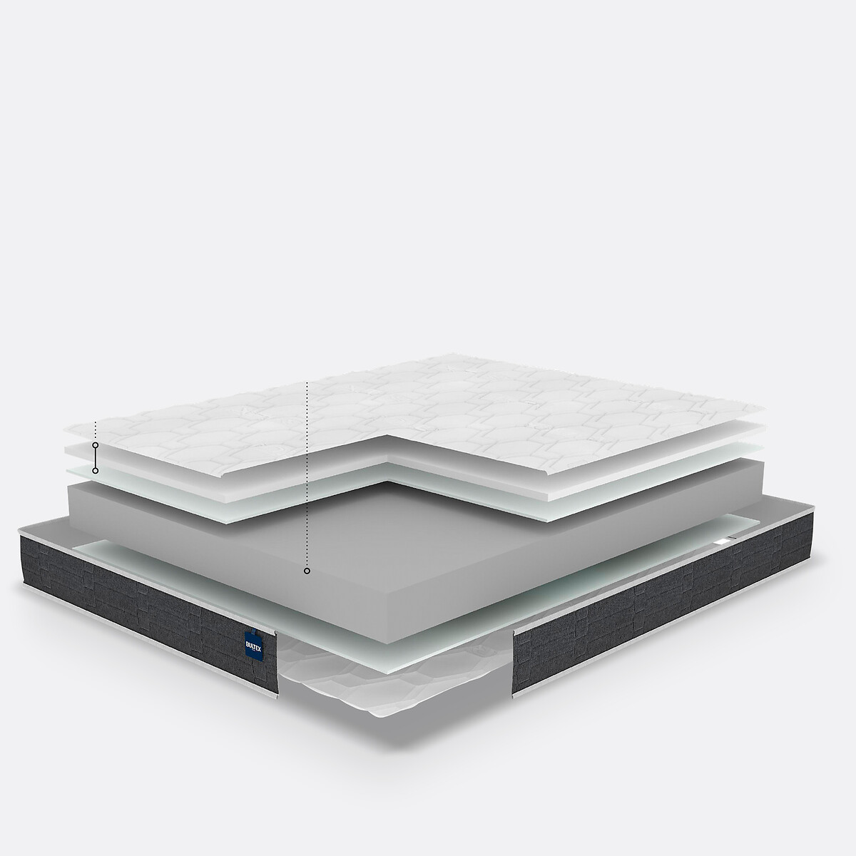 Materasso schiuma HR Regular BULTEX® 19 cm bianco/grigio fumo, BULTEX